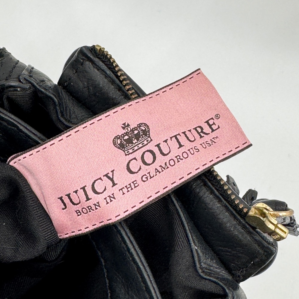 Juicy Couture Black Leather Quilted Chain Shoulder Bag - Picture 6 of 10
